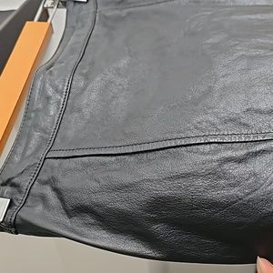 High Waist Vintage leather pencil skirt